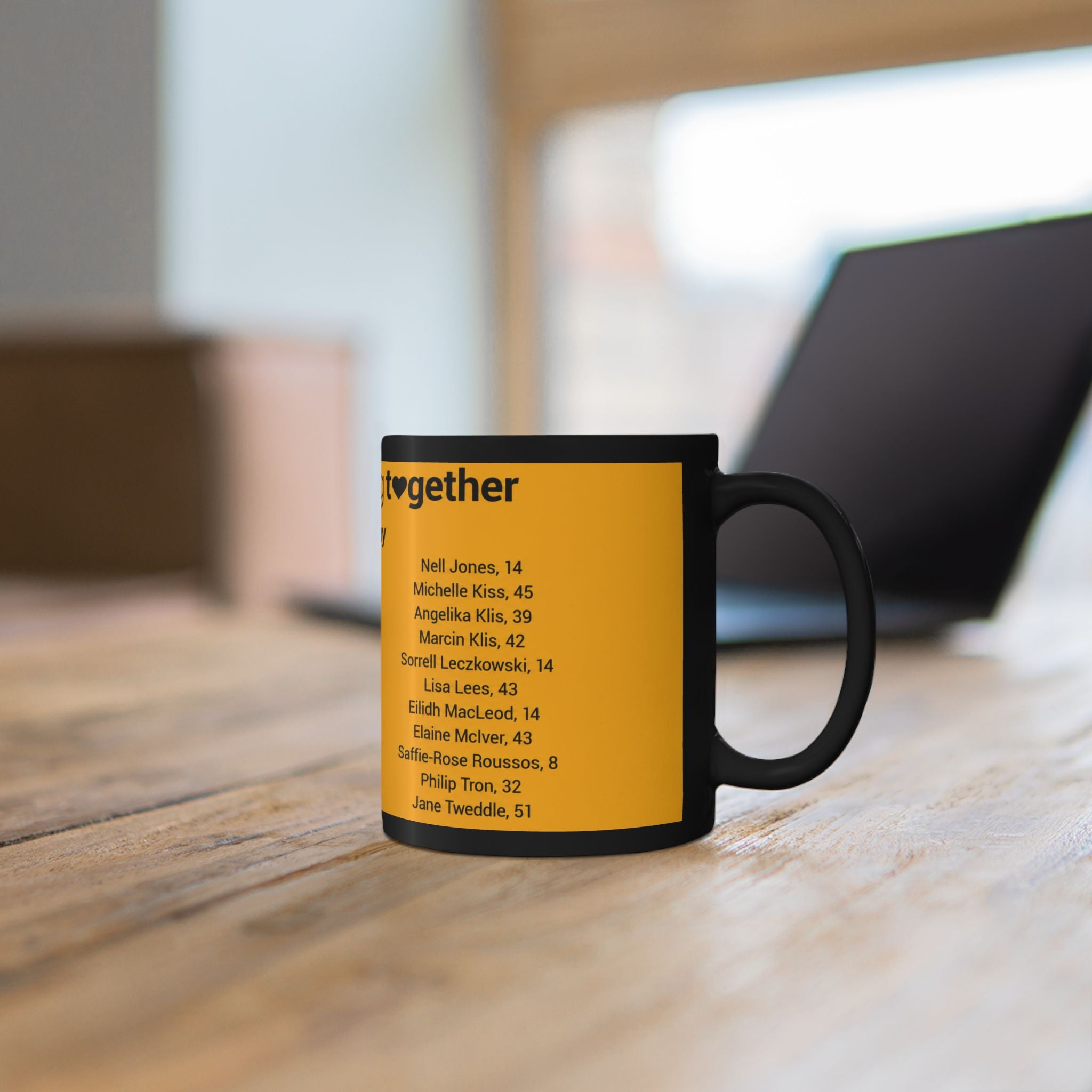 Manchester Arena Memorial Names Black Mug — "Remembering Together 22 May" Tribute Coffee Cup (11oz/15oz)