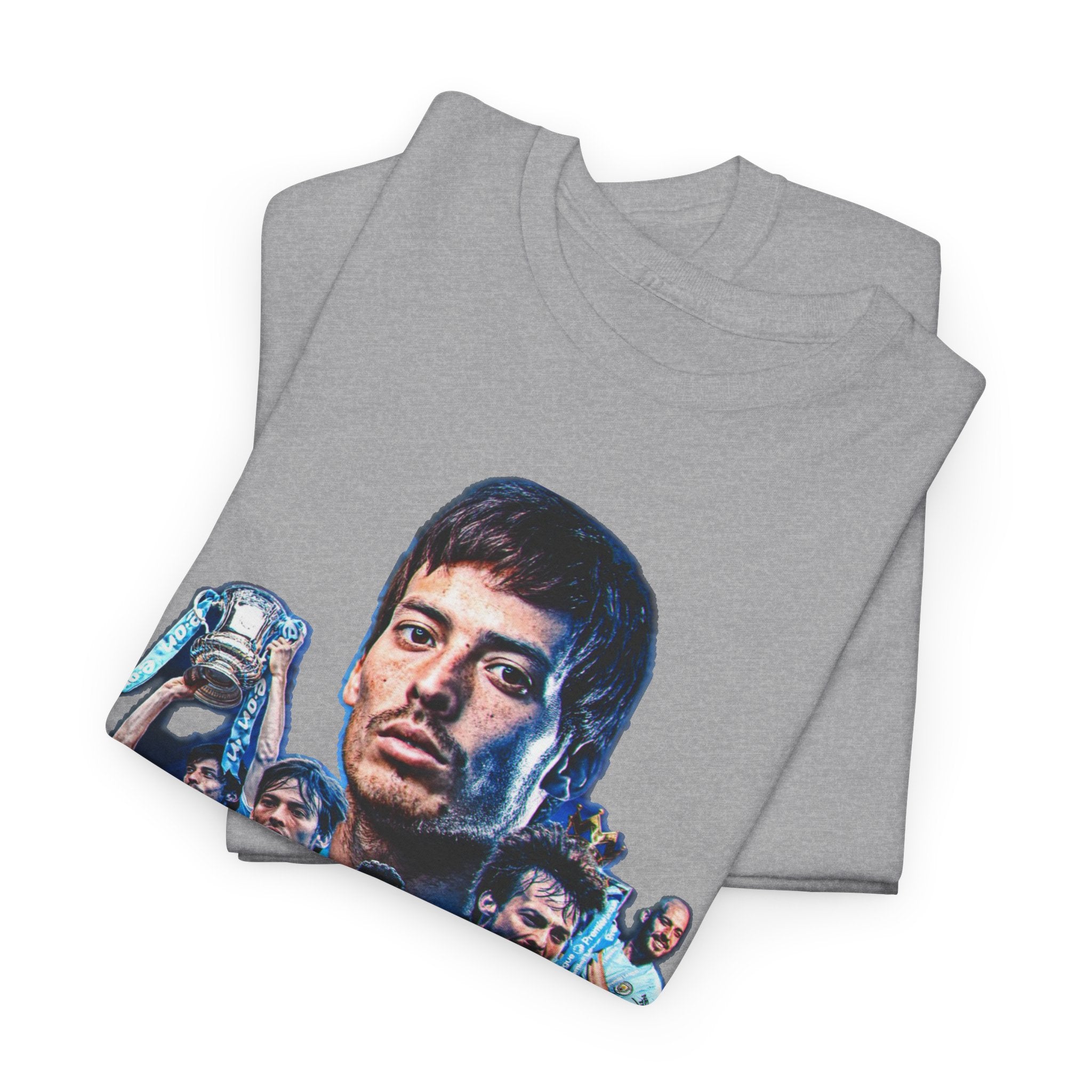 David Silva Manchester City Soccer Tee — Classic Player Portrait Football Shirt
