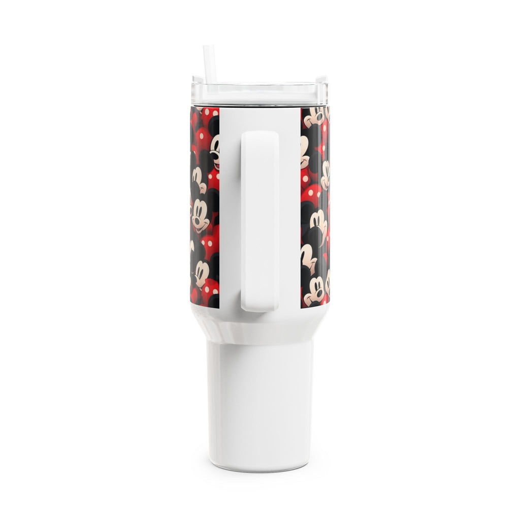 40oz Mickey Mouse Pattern Tumbler — Retro Cartoon Stainless Travel Cup
