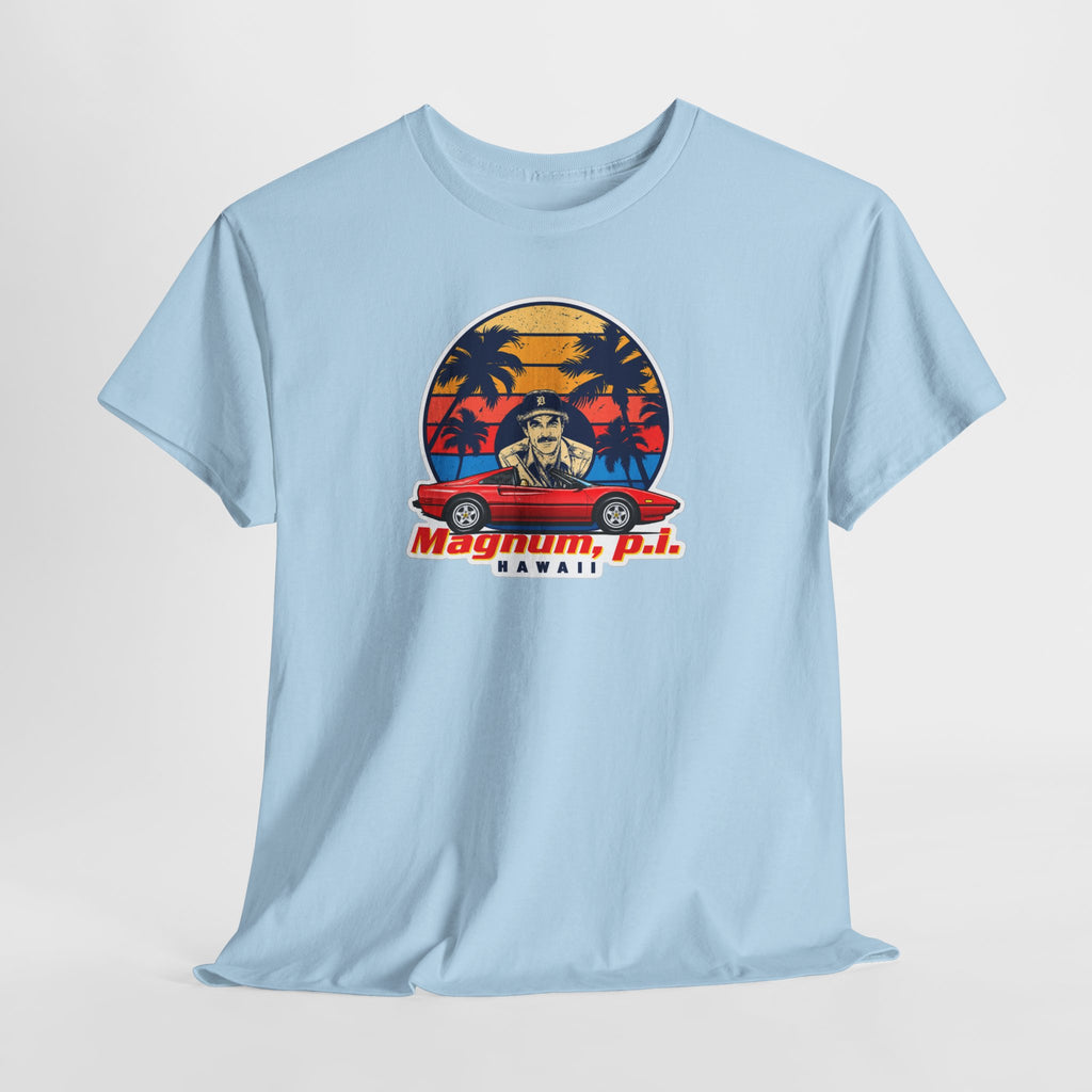 Magnum P.I. Hawaii Retro Sunset Cotton T-Shirt / Tee