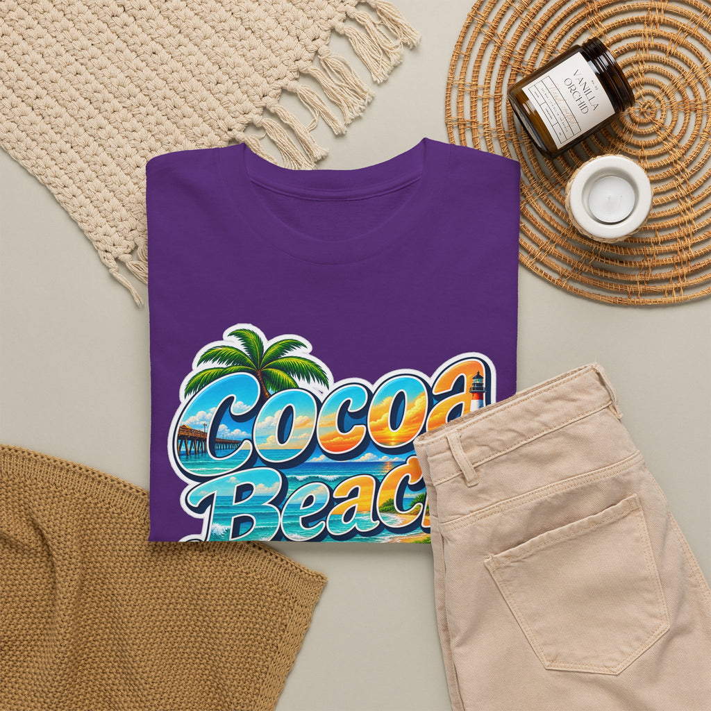 Cocoa Beach Florida Vintage Surf Cotton T-Shirt