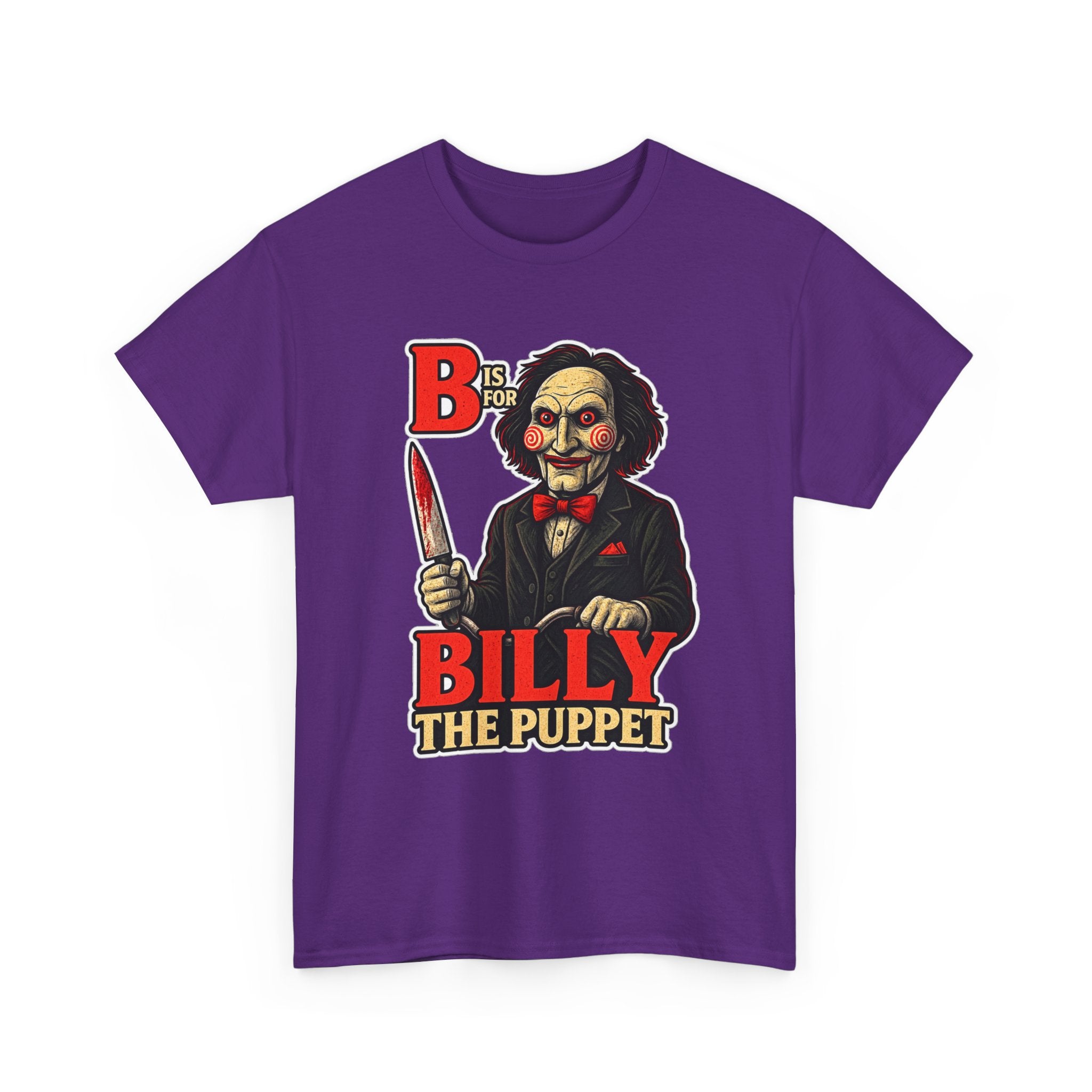 Billy the Puppet Horror Tee — Jigsaw-Style Killer Doll Graphic T-Shirt