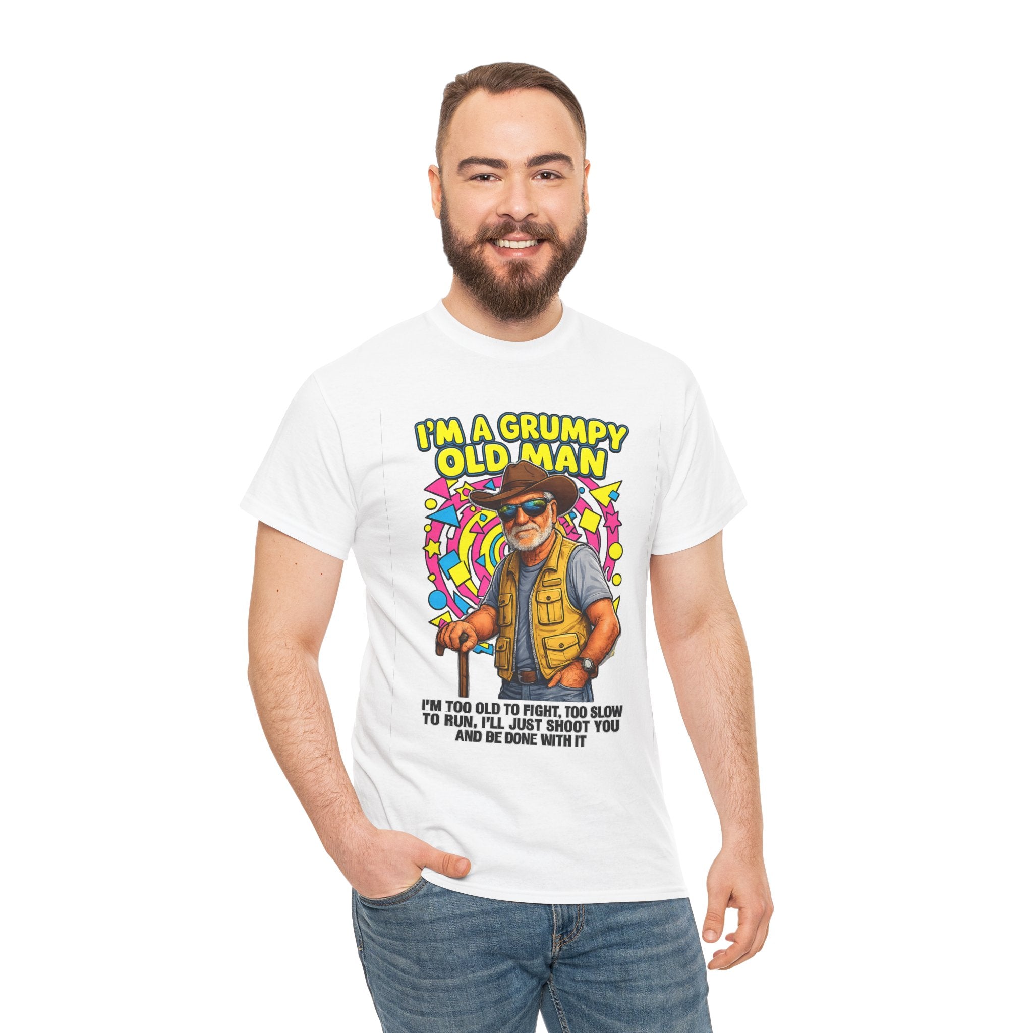 I'm A Grumpy Old Man T-Shirt – Funny Senior Fishing Graphic Tee