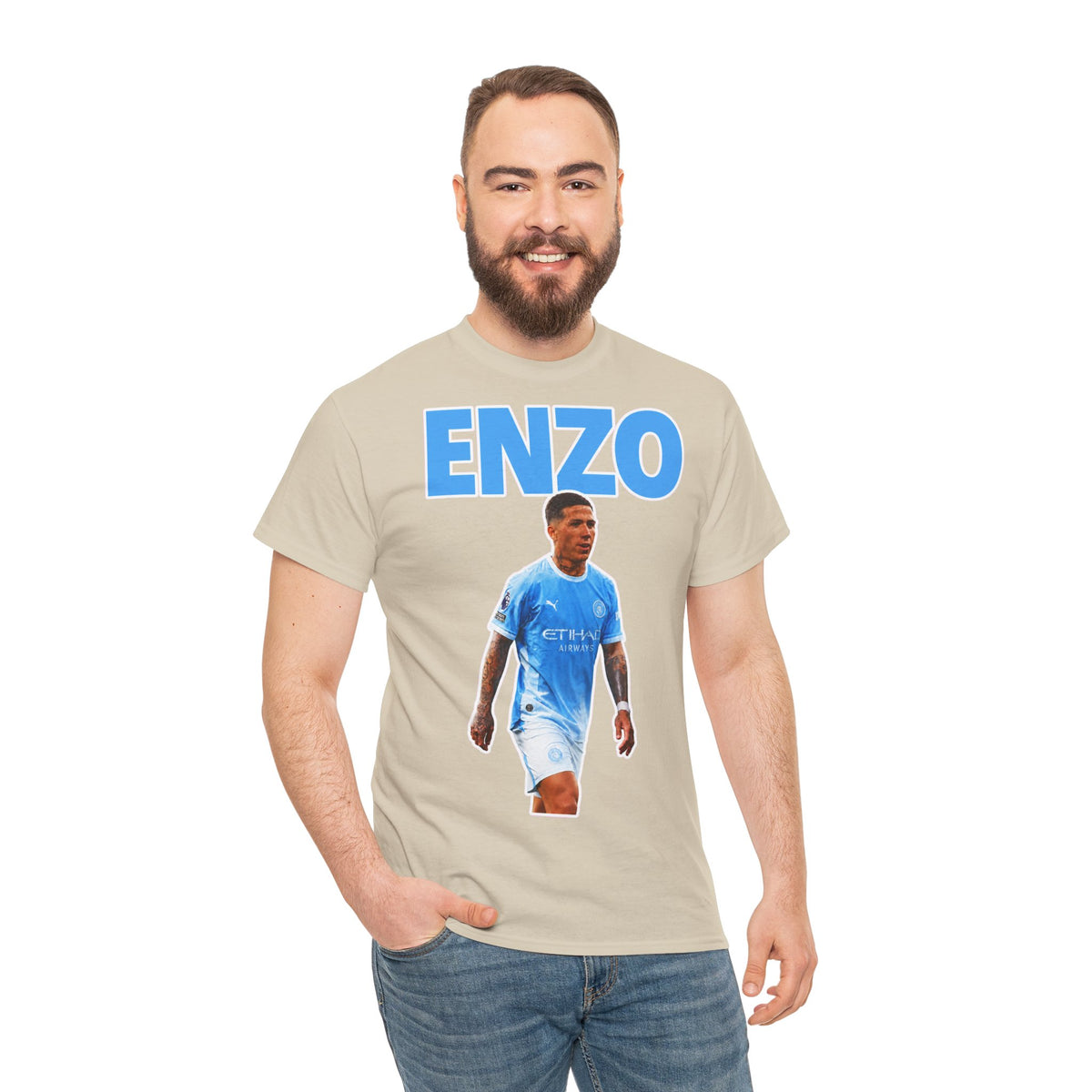 Enzo Fernandez Manchester City Inspired Cotton T-Shirt