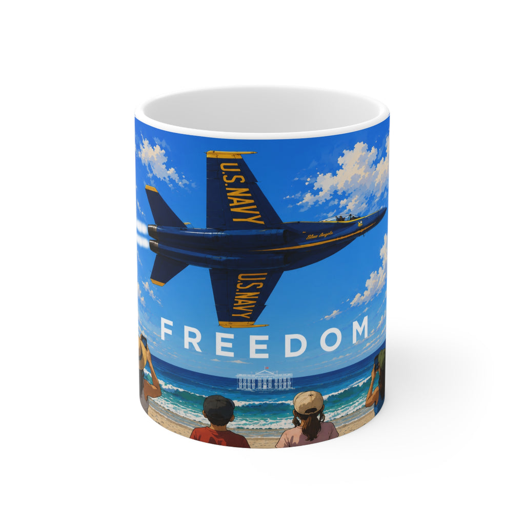 Freedom Airshow Mug — US Navy Blue Angels Ceramic Coffee Cup (11oz & 15oz)