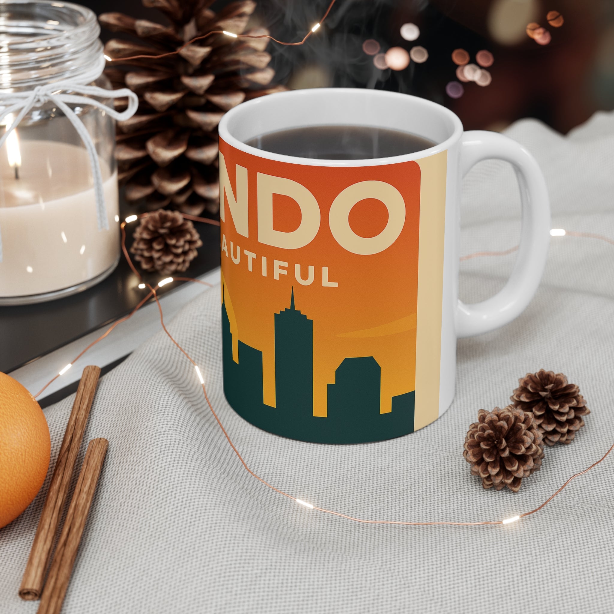 Orlando Skyline Coffee Mug – The City Beautiful Retro Ceramic Mug (11oz & 15oz)
