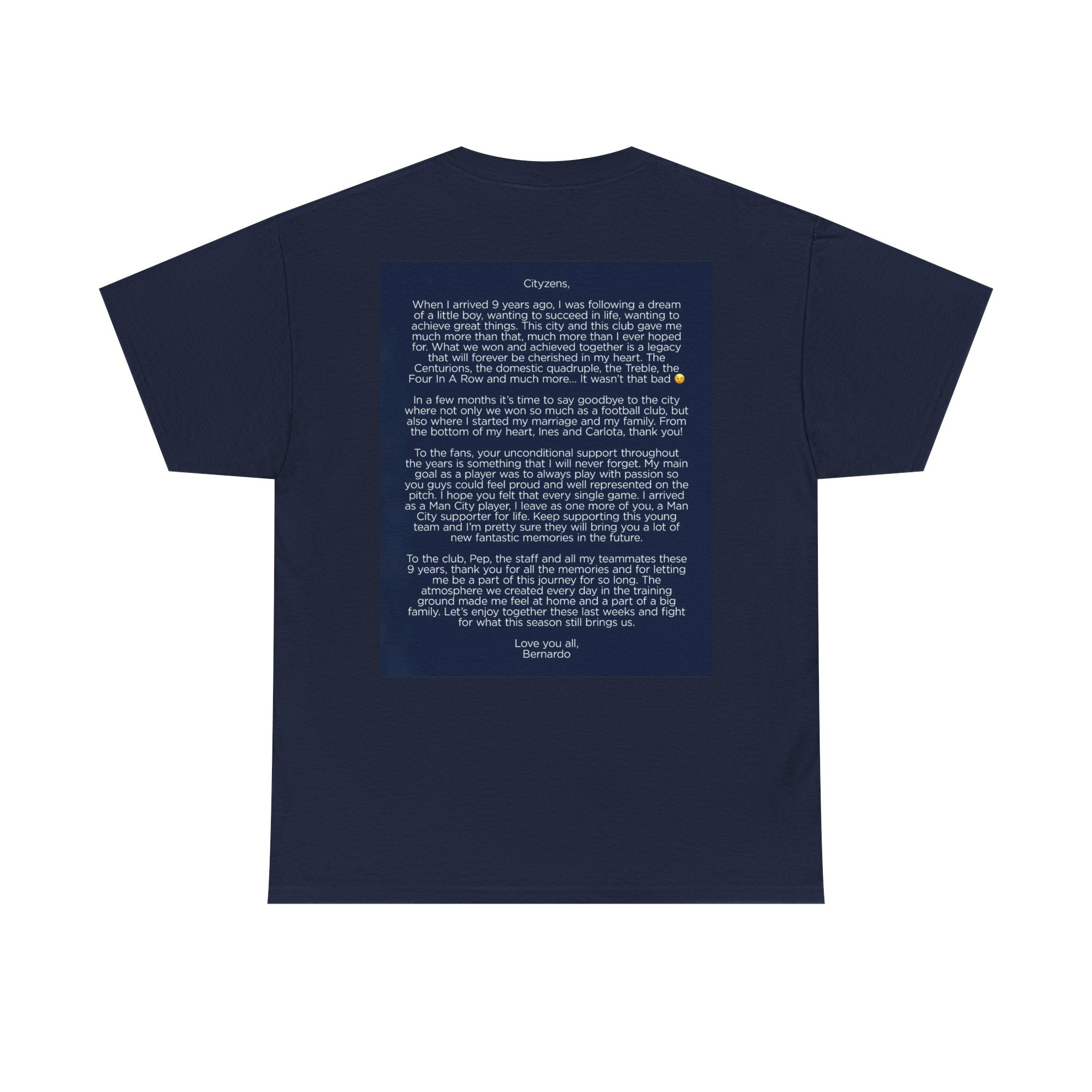 Bernardo Silva Tribute Tee – Inspirational Letter & Celebrating Goal Moment