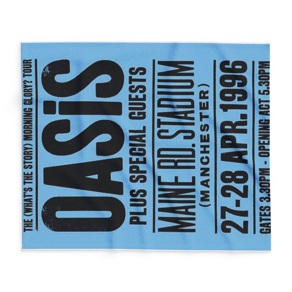 Oasis 1996 Maine Road Concert Poster Arctic Fleece Blanket