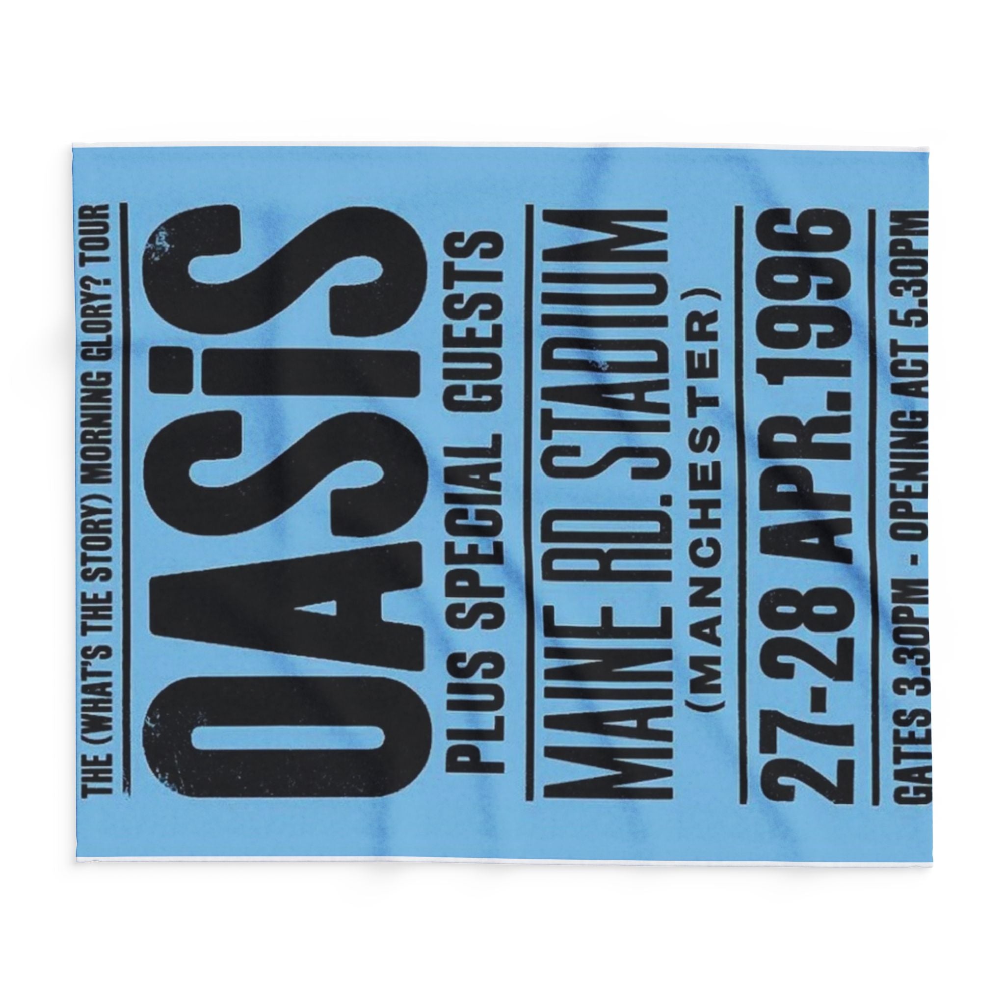 Oasis 1996 Maine Road Concert Poster Arctic Fleece Blanket