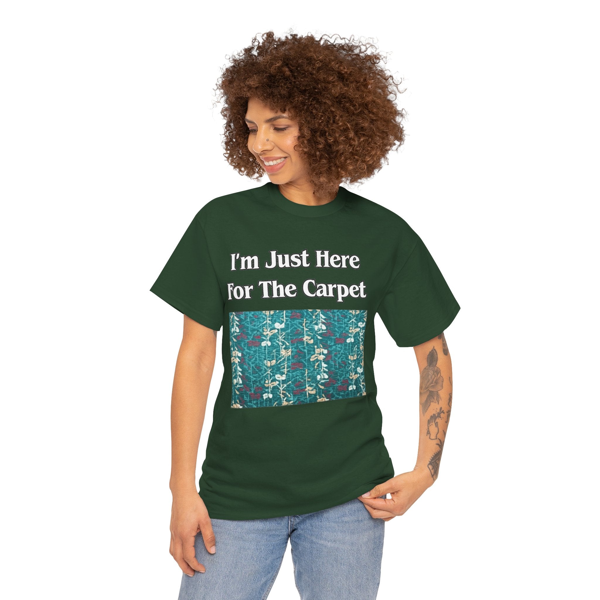 Orlando Airport Carpet Lover T-Shirt — "I'm Just Here For The Carpet" Graphic Tee