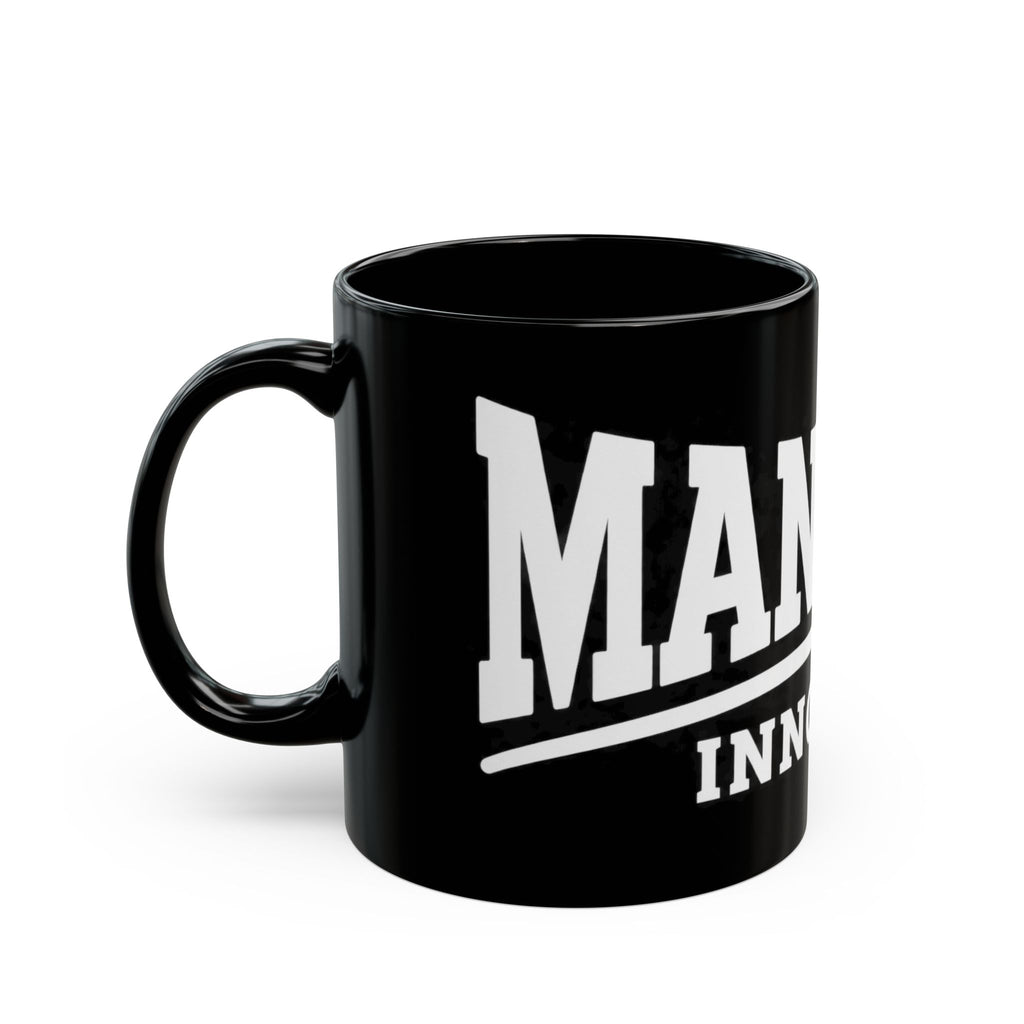 Black Mug — Man City 'Innocent' Bold Typography Coffee Cup