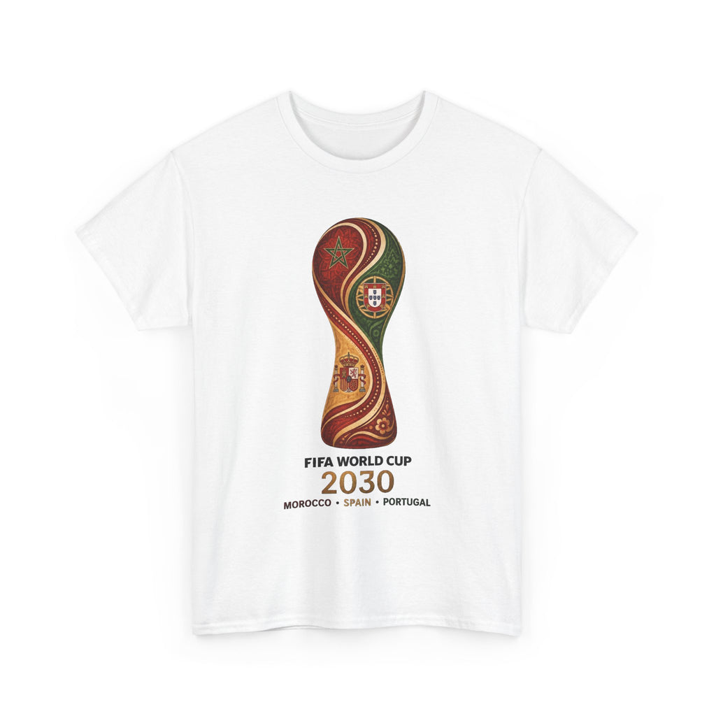 FIFA World Cup 2030 Trophy T-Shirt — Morocco Spain Portugal Official Design