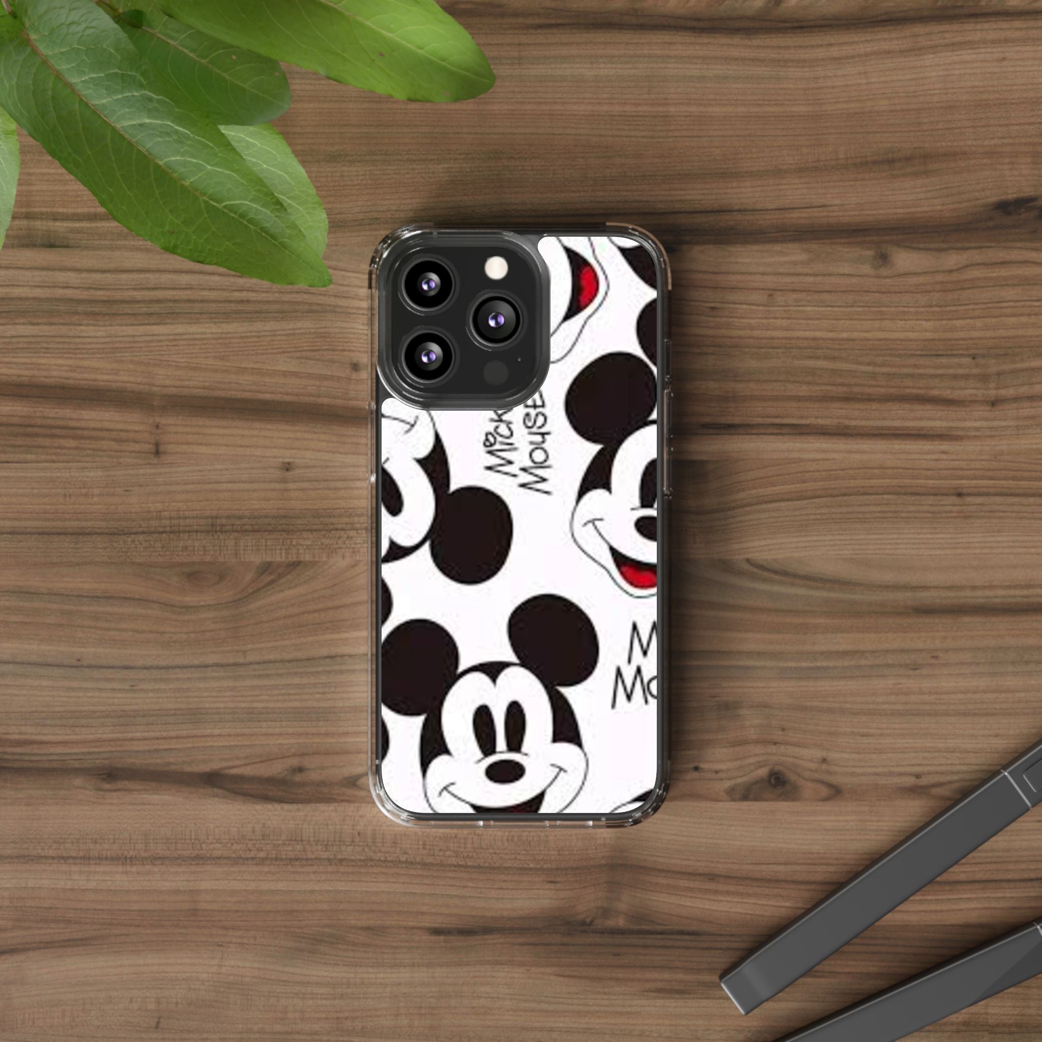 Mickey Mouse Clear Phone Case – Retro Cartoon Pattern Clear Case