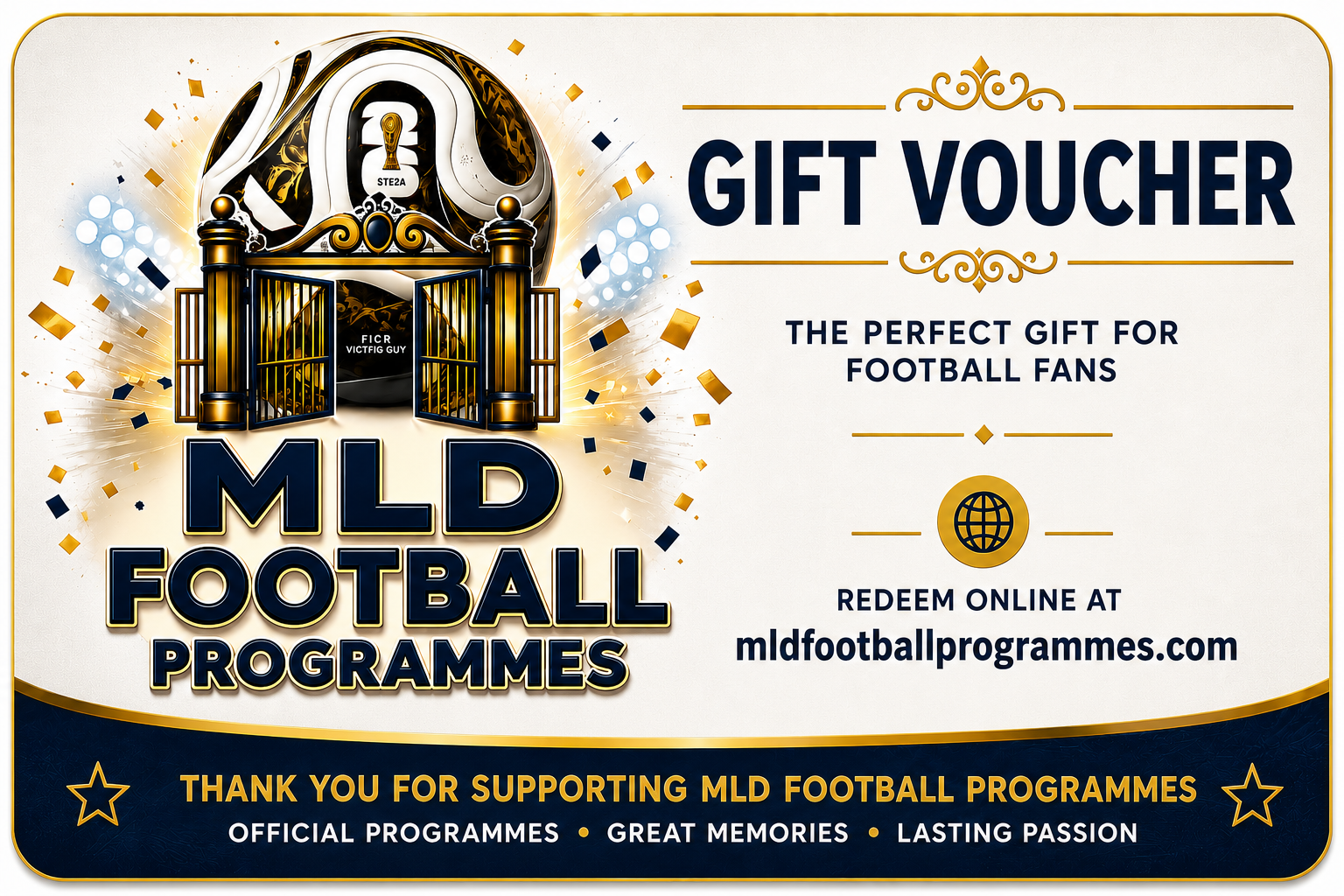 MLD Football Programmes Digital Gift Card