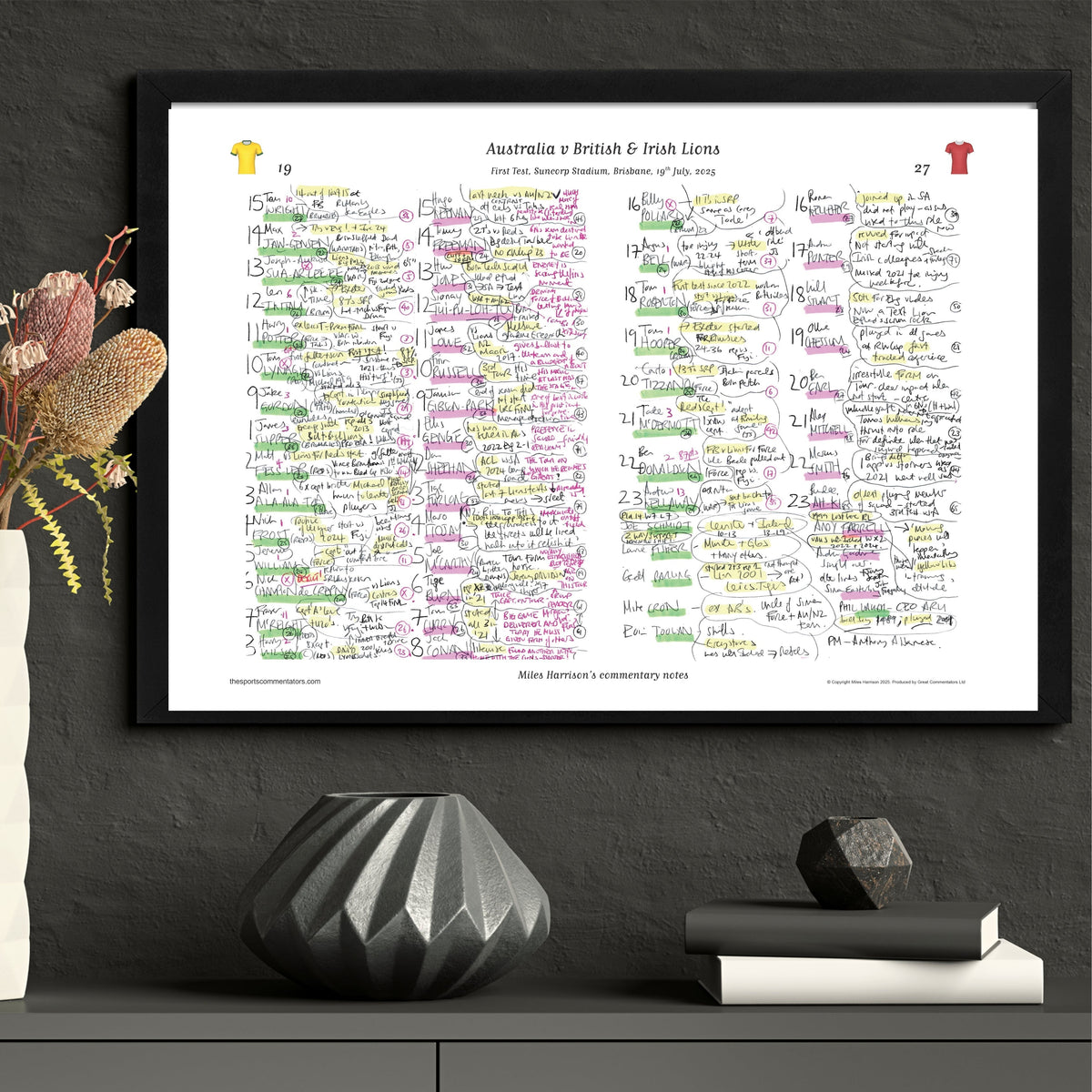RUGBY UNION Australia v British & Irish Lions, First Test, Suncorp Stadium, Brisbane. 19 July, 2025. Miles Harrison.