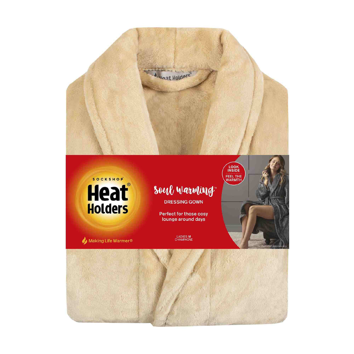 Ladies Soft Warm Luxury Fleece Dressing Gown