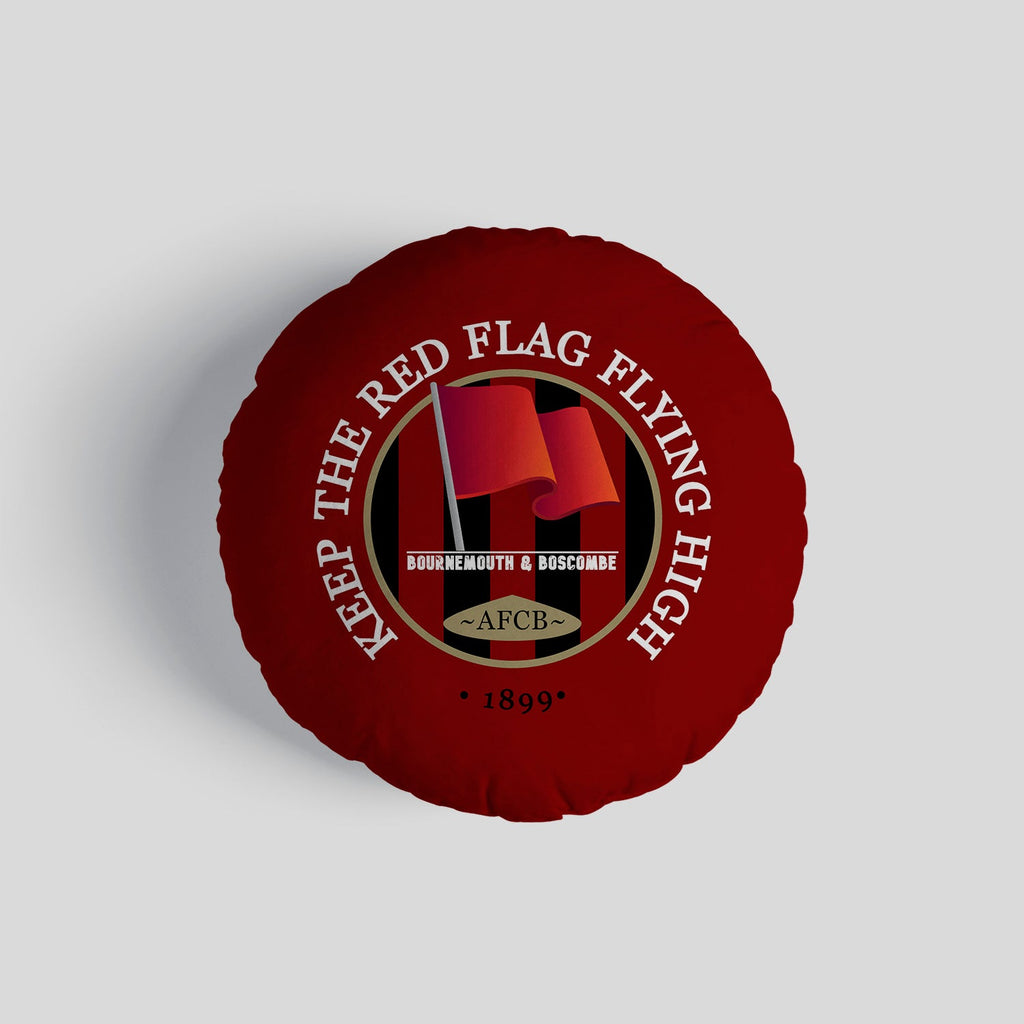 Bournemouth Red Flag - Football Legends - Circle Cushion 14"