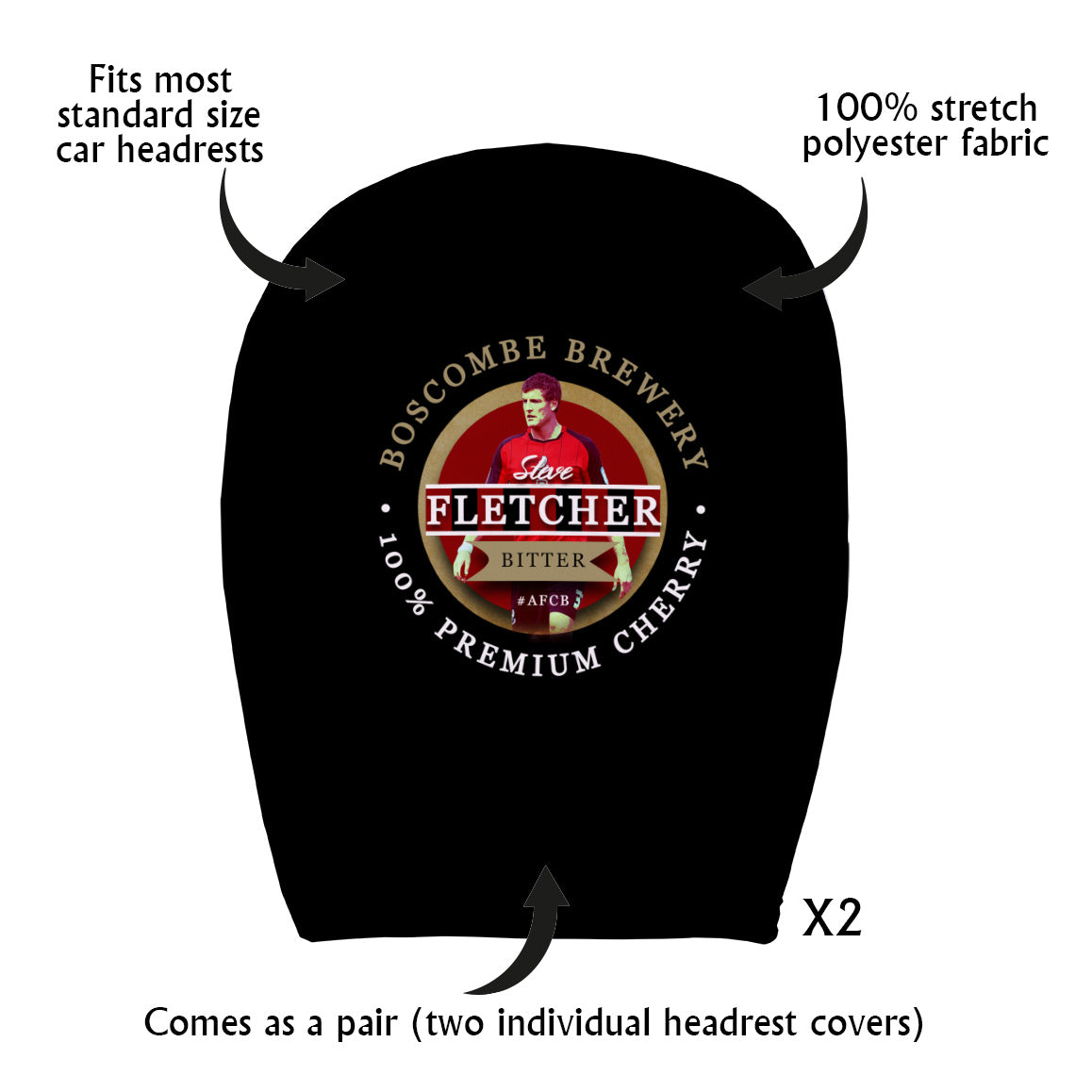 Bournemouth Steve Fletcher - Football Legends - Headrest Cover