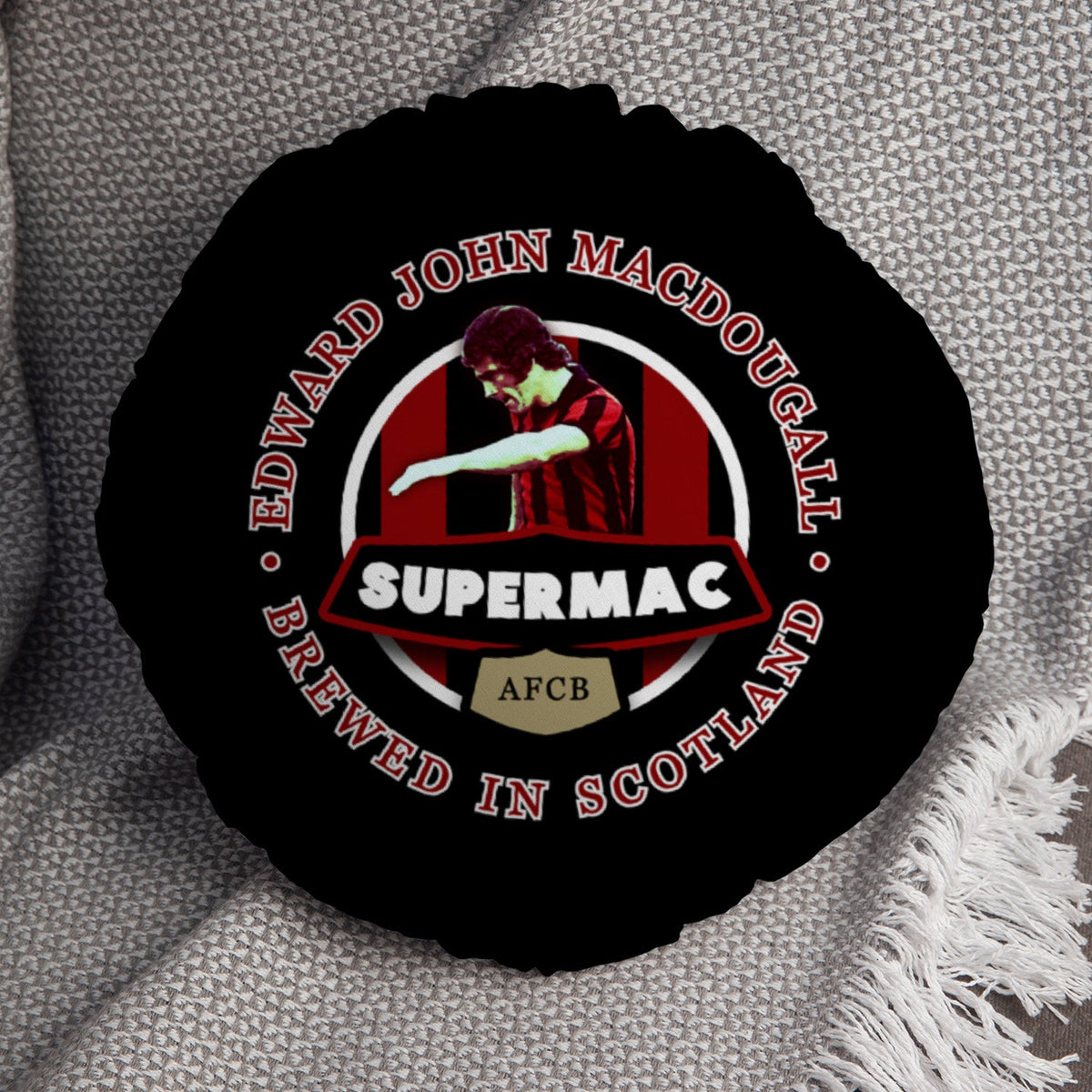 Bournemouth Ted MacDougall - Football Legends - Circle Cushion 14"