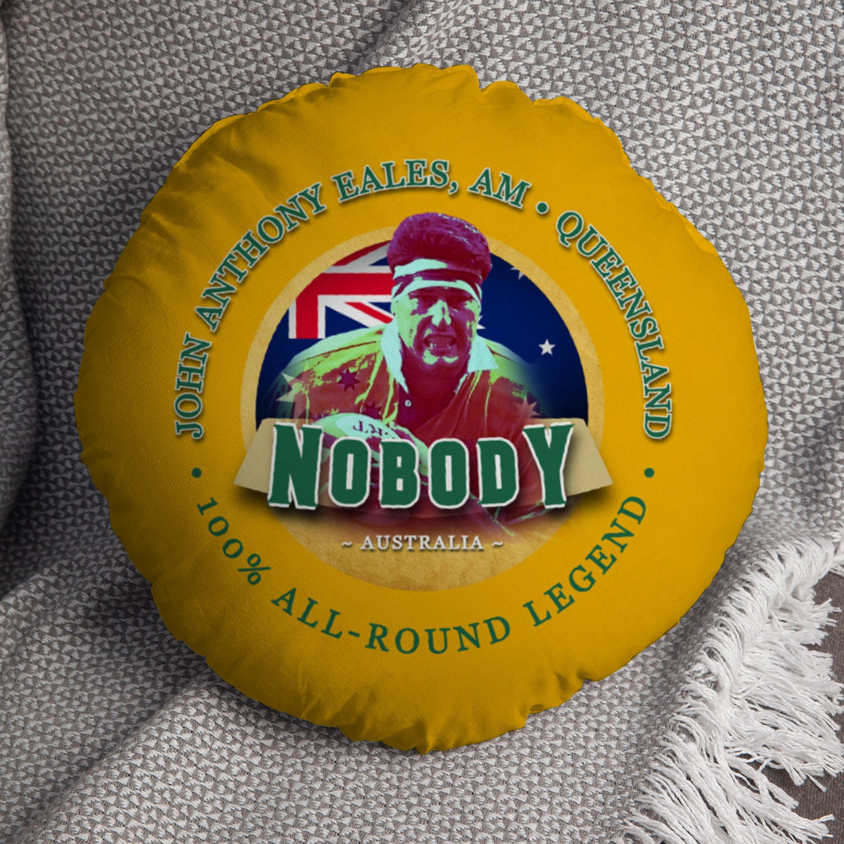 Australia Rugby Union Nobody  - Legend Collection - Circle Cushion 14"