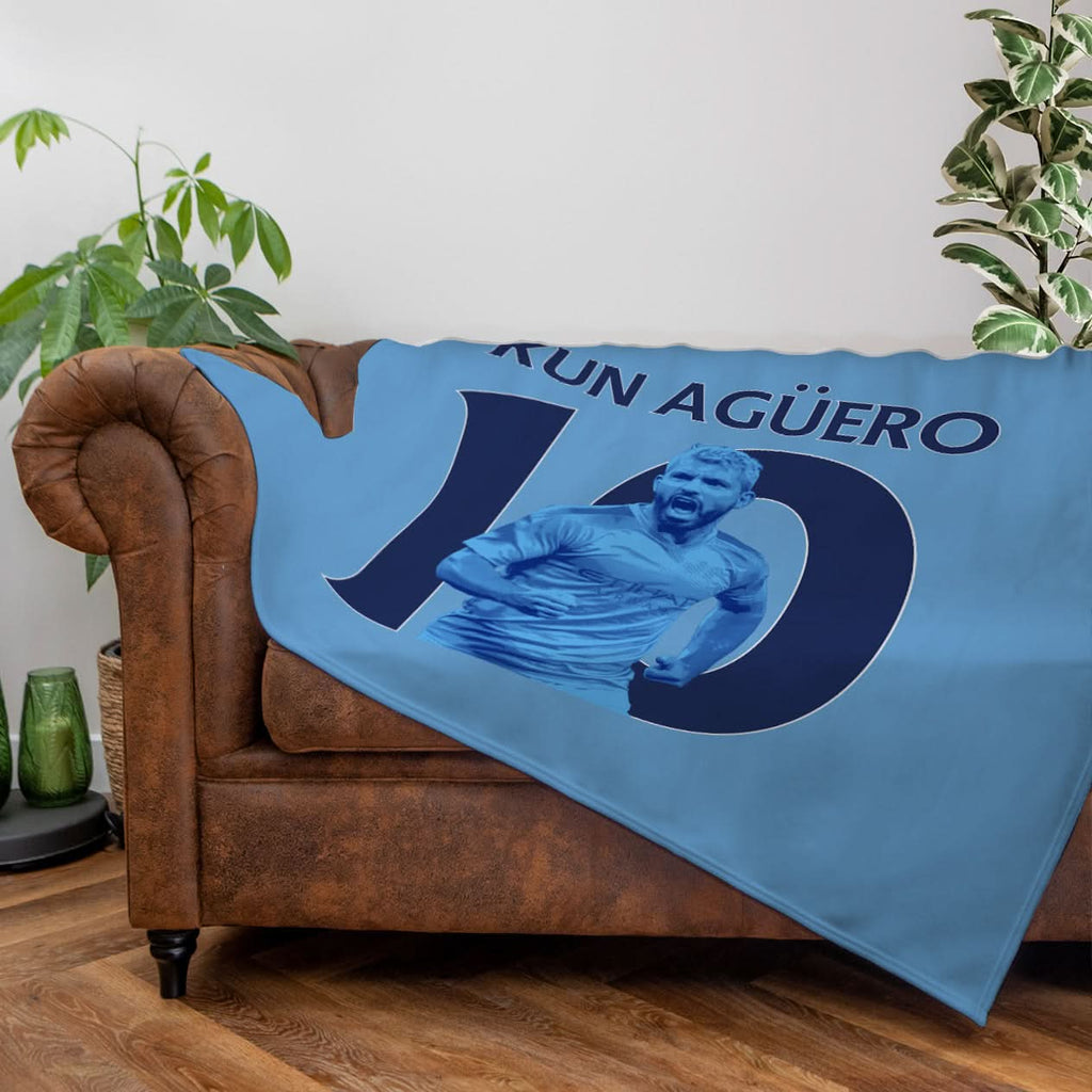 Manchester Blue Aguero 10  - Fleece 150cm X 150cm