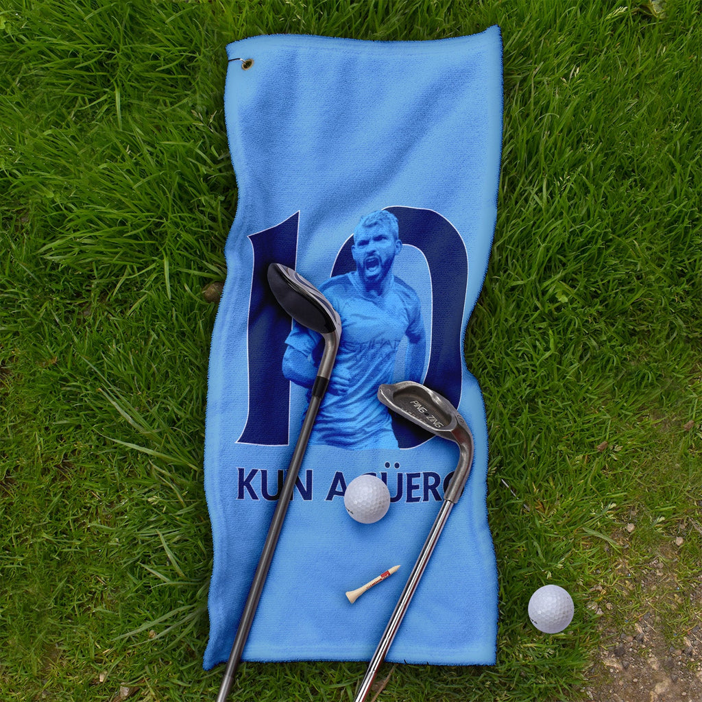 Manchester Blue Aguero 10 - Golf Towel