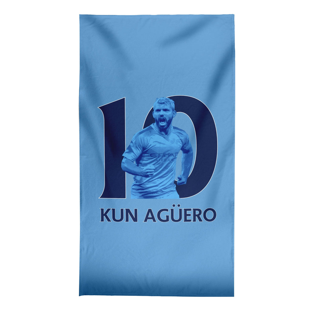 Manchester Blue Aguero 10 - Beach Towel - 150cm x 75cm