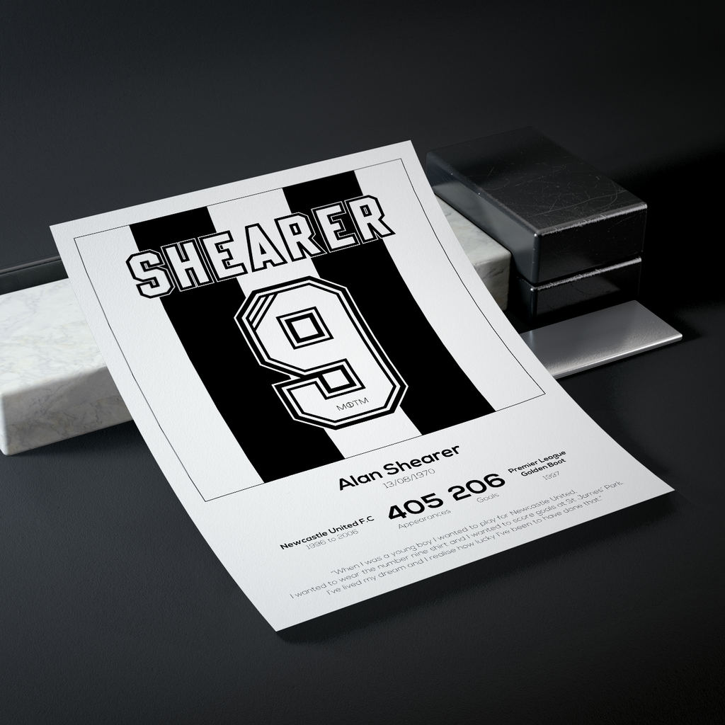 Alan Shearer Legend Stats Print