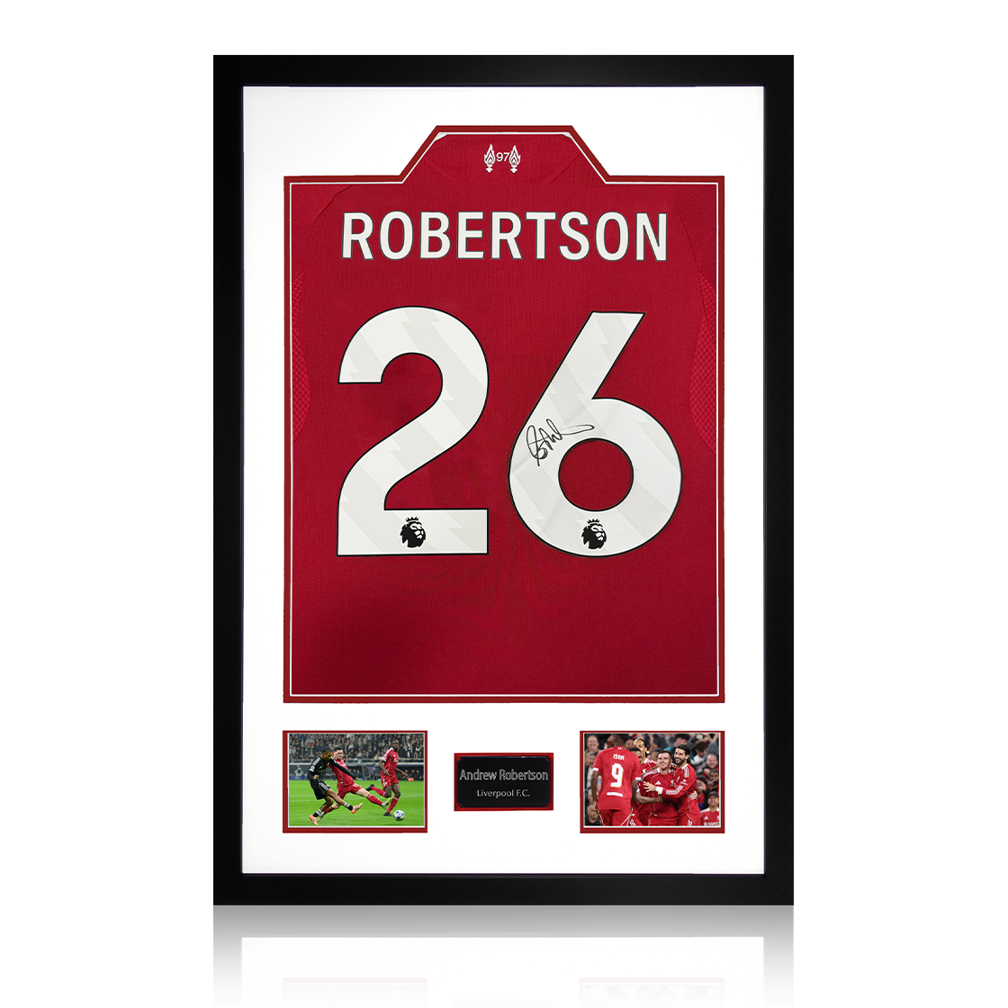 Andrew Robertson Signed Liverpool Shirt Premium Frame (ACG Cert)