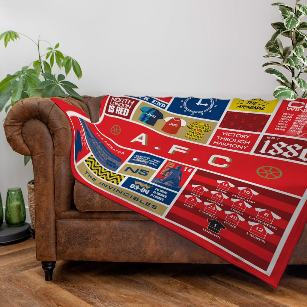 The Gooners History - Fleece 150cm X 150cm