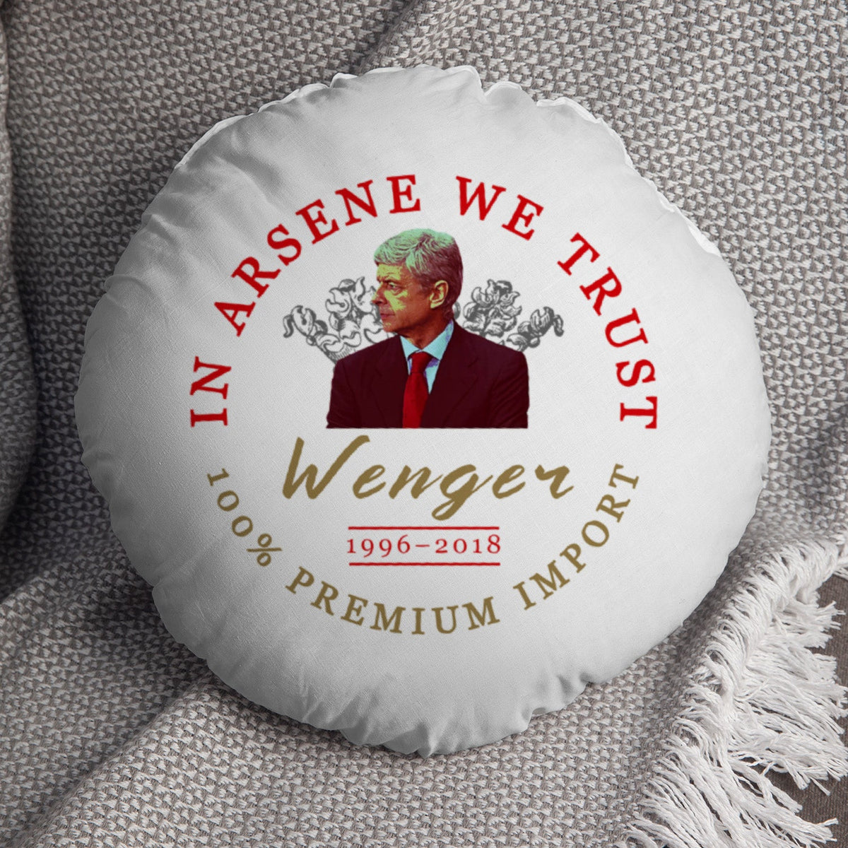 The Gooners Wenger - Football Legends - Circle Cushion 14"