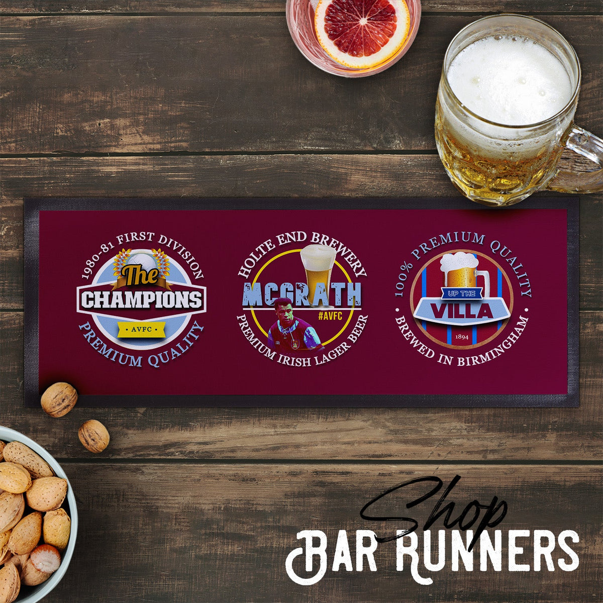Aston Villa - Football Legends - Bar Runner