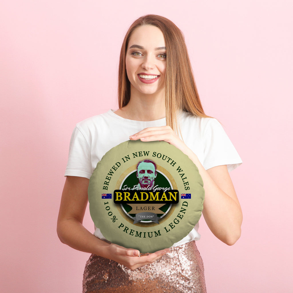 Australia Bradman  - Legend Collection - Circle Cushion 14"