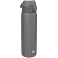 Leak Proof Slim Water Bottle, Stainless Steel, Grey, 600ml (20oz)