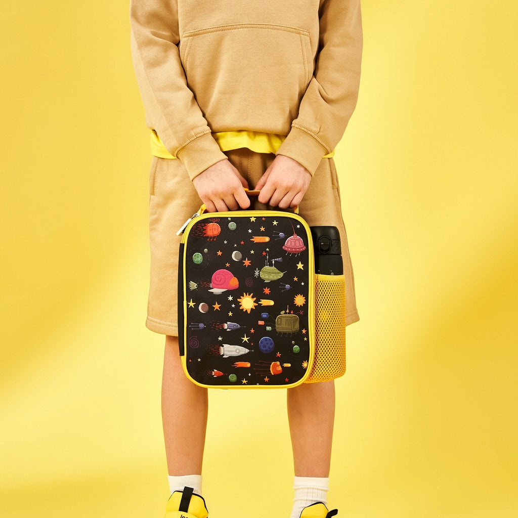 Kids Lunch Bag, Insulated, Spaceships, Medium