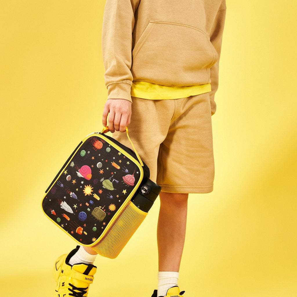 Kids Lunch Bag, Insulated, Spaceships, Medium