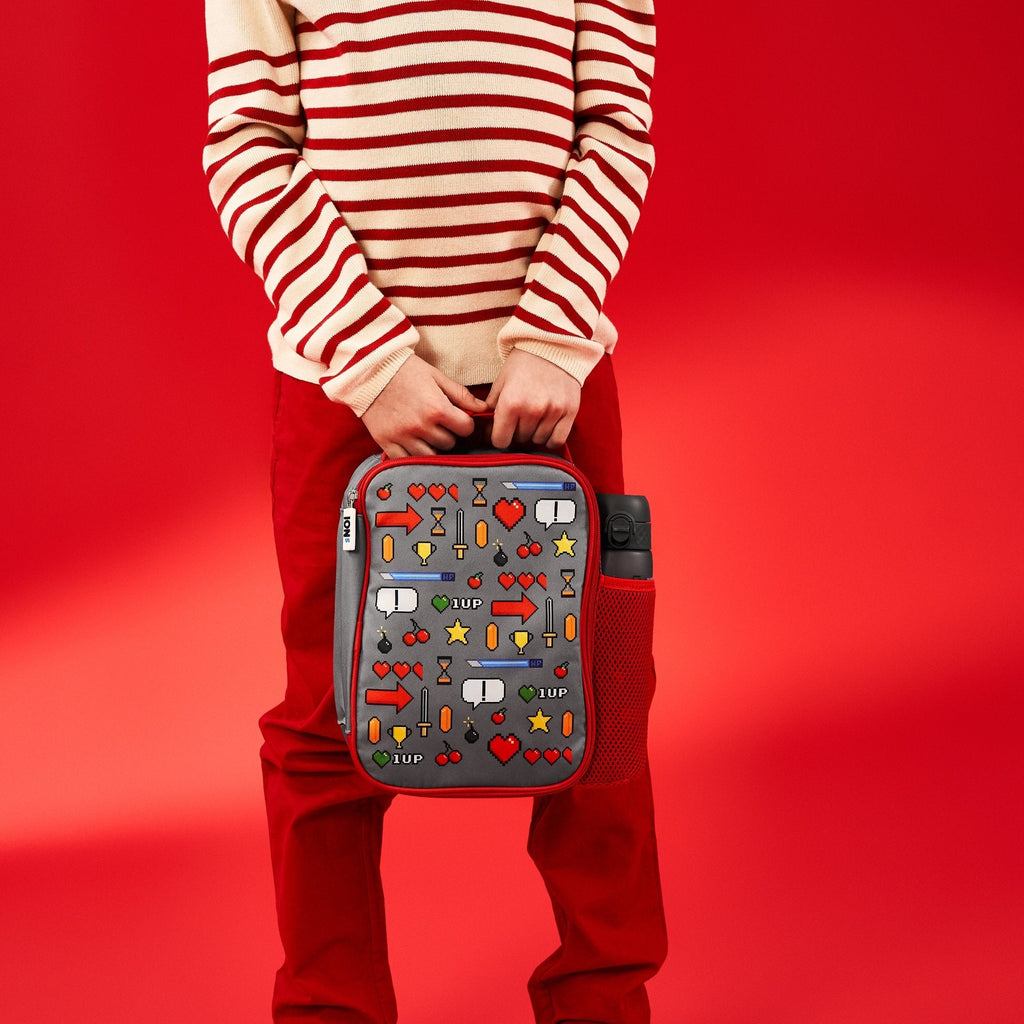 Kids Lunch Bag, Insulated, Gamer, Medium