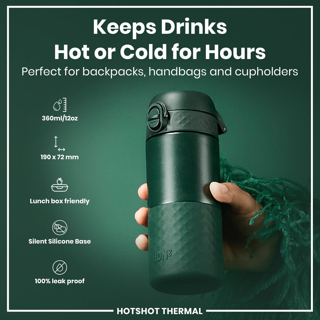 Insulated Steel, Travel Mug, Dark Green, 360ml