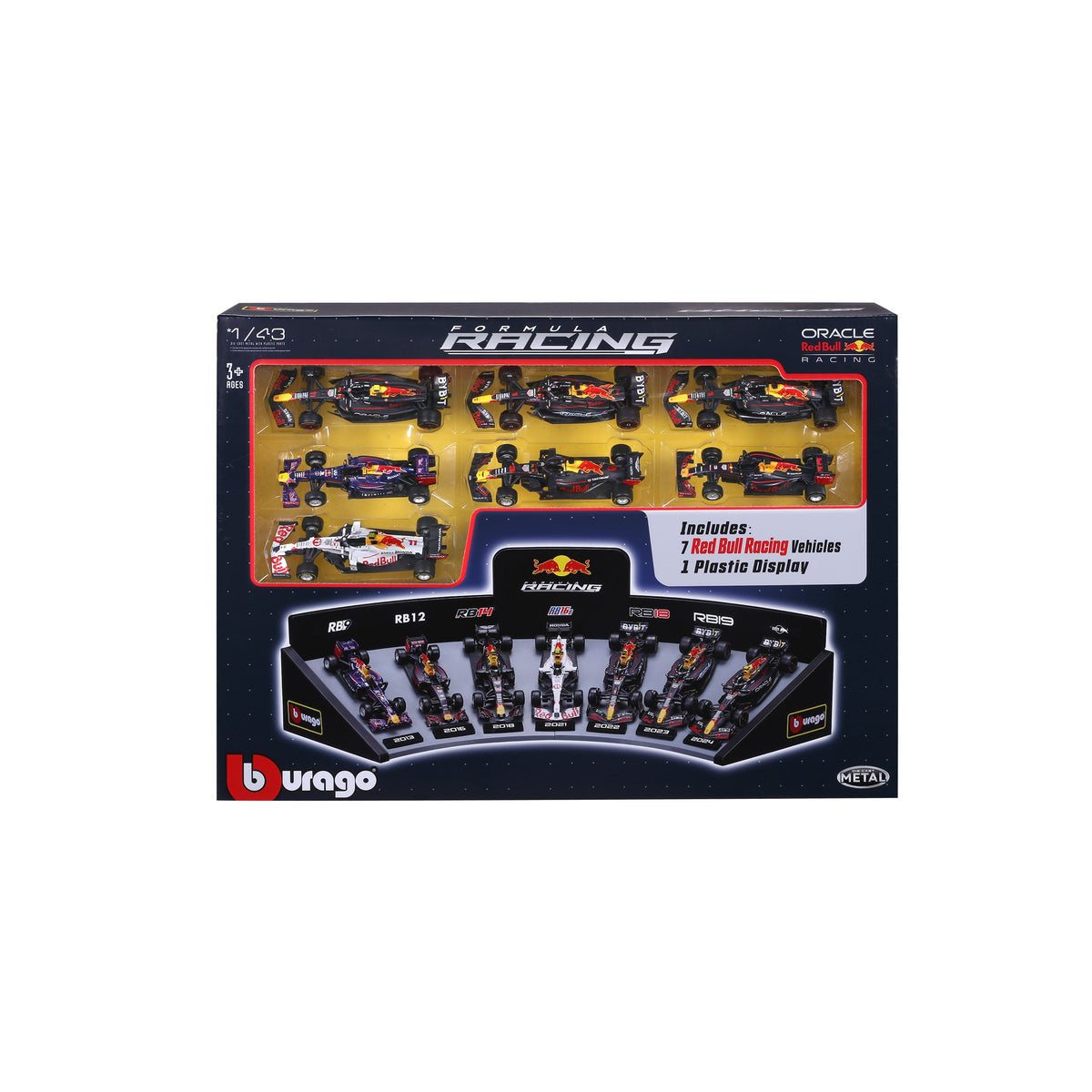 1:43 F1 Red Bull Racing Deluxe Gift Set With Display Stand
