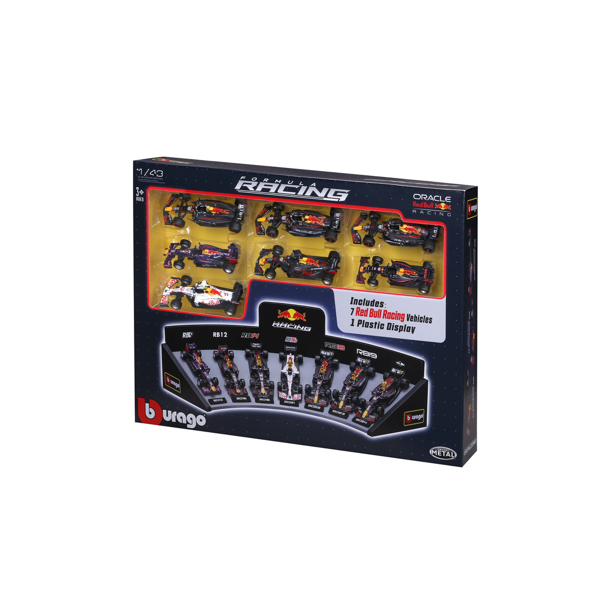 1:43 F1 Red Bull Racing Deluxe Gift Set With Display Stand
