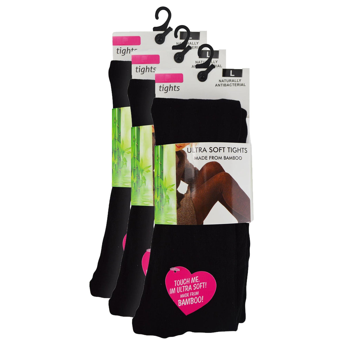3 Pack Ladies Soft Breathable Bamboo Tights