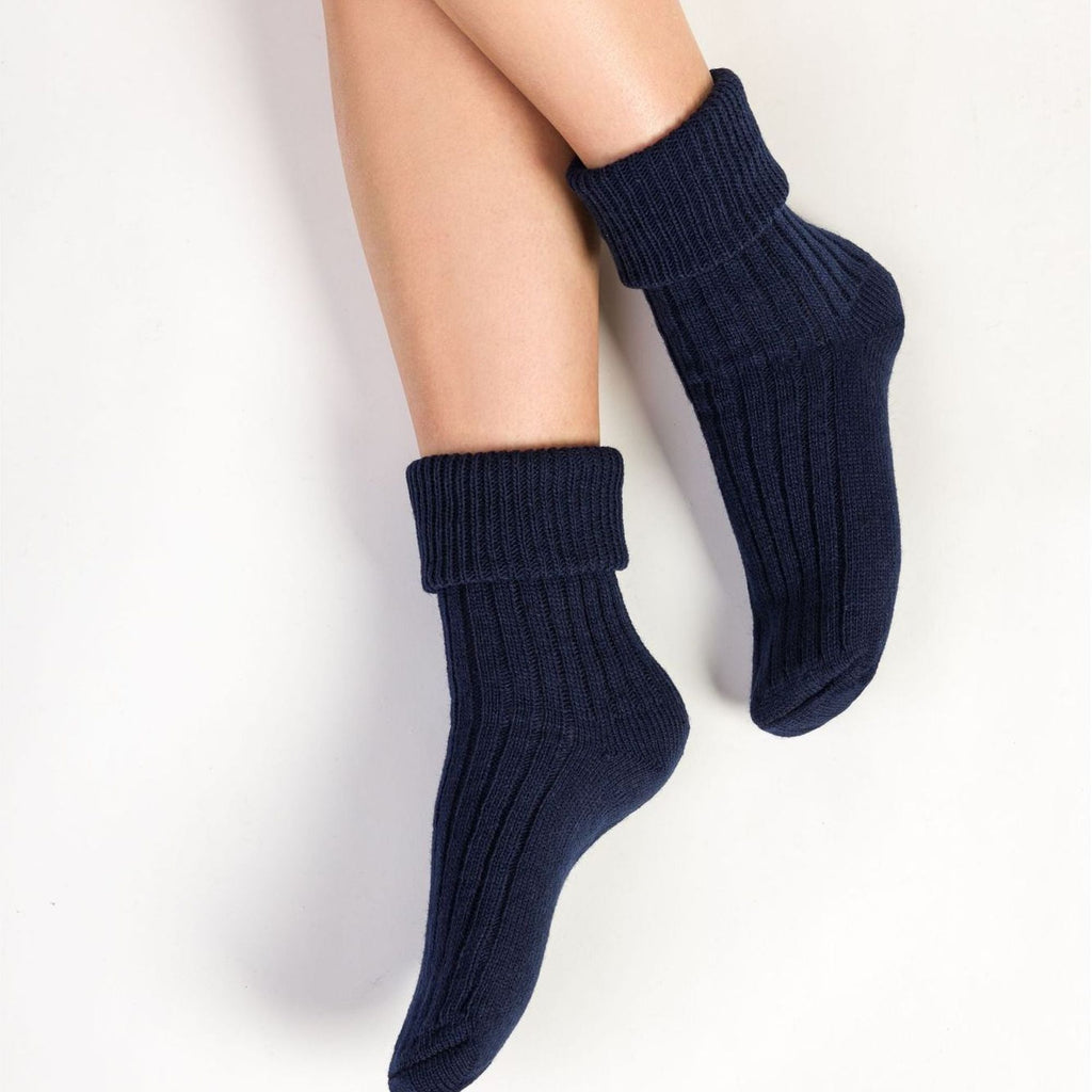 3 Pack Ladies Cosy Wool Bed Socks (2 Sizes)