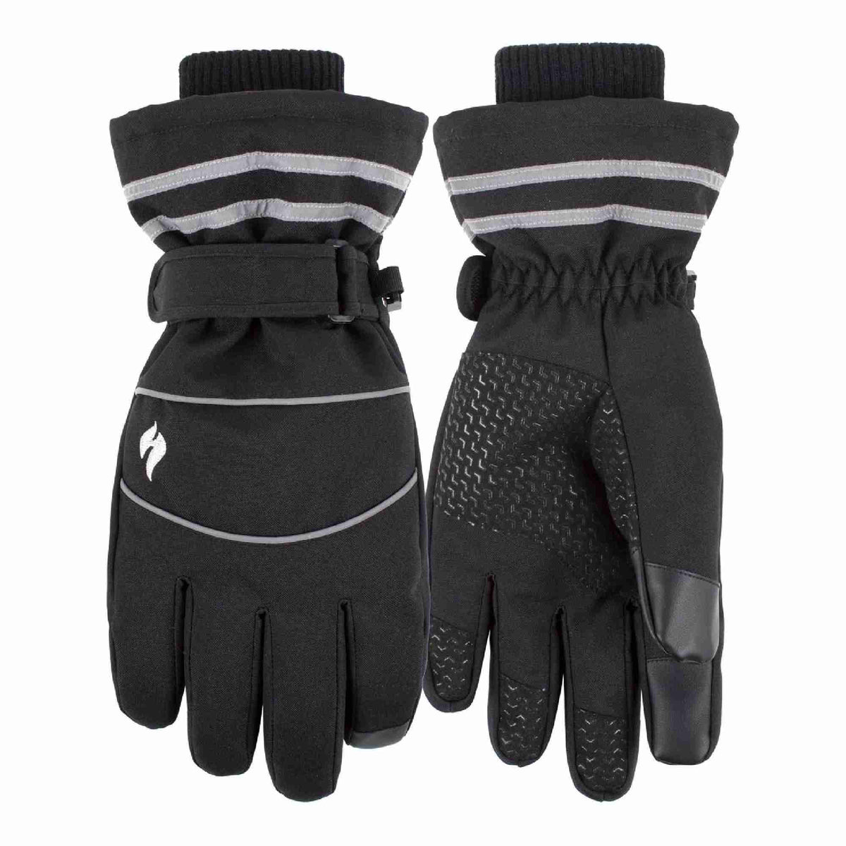 Mens Hi Vis Reflective Thermal Work Gloves with Touchscreen Fingertips