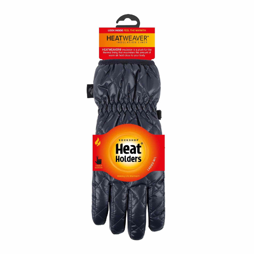 Ladies Quilted Waterproof Wind Resistant Thermal Gloves for Winter