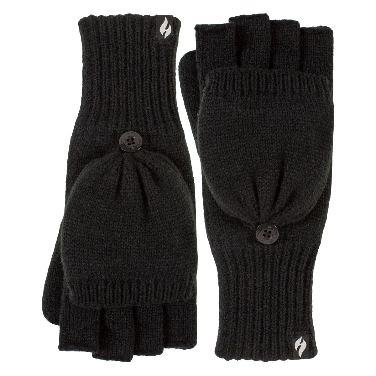 Ladies Mens Thermal Converter Mittens Gloves with Fingerless Option
