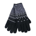 Ladies Fairisle Fleece Lined Knitted Warm Winter Thermal Gloves