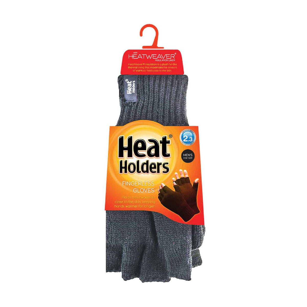 Mens Warm 3.2 TOG Fleece Lined Winter Thermal Fingerless Gloves
