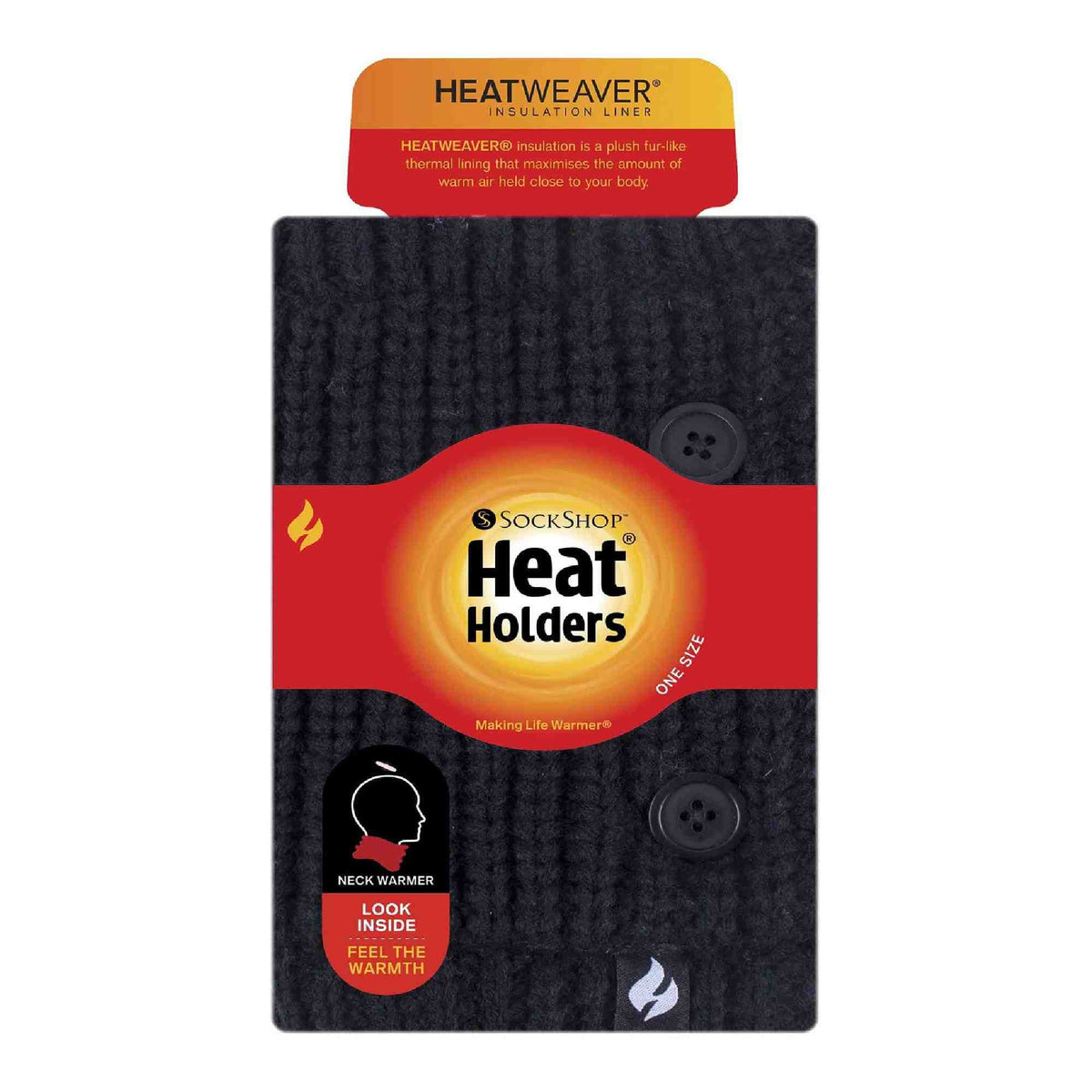 Heat Holders Ladies Buttoned Fleece Neck Warmer