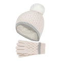 Girls Thermal Insulated Pom Pom Bobble Beanie Hat & Gloves