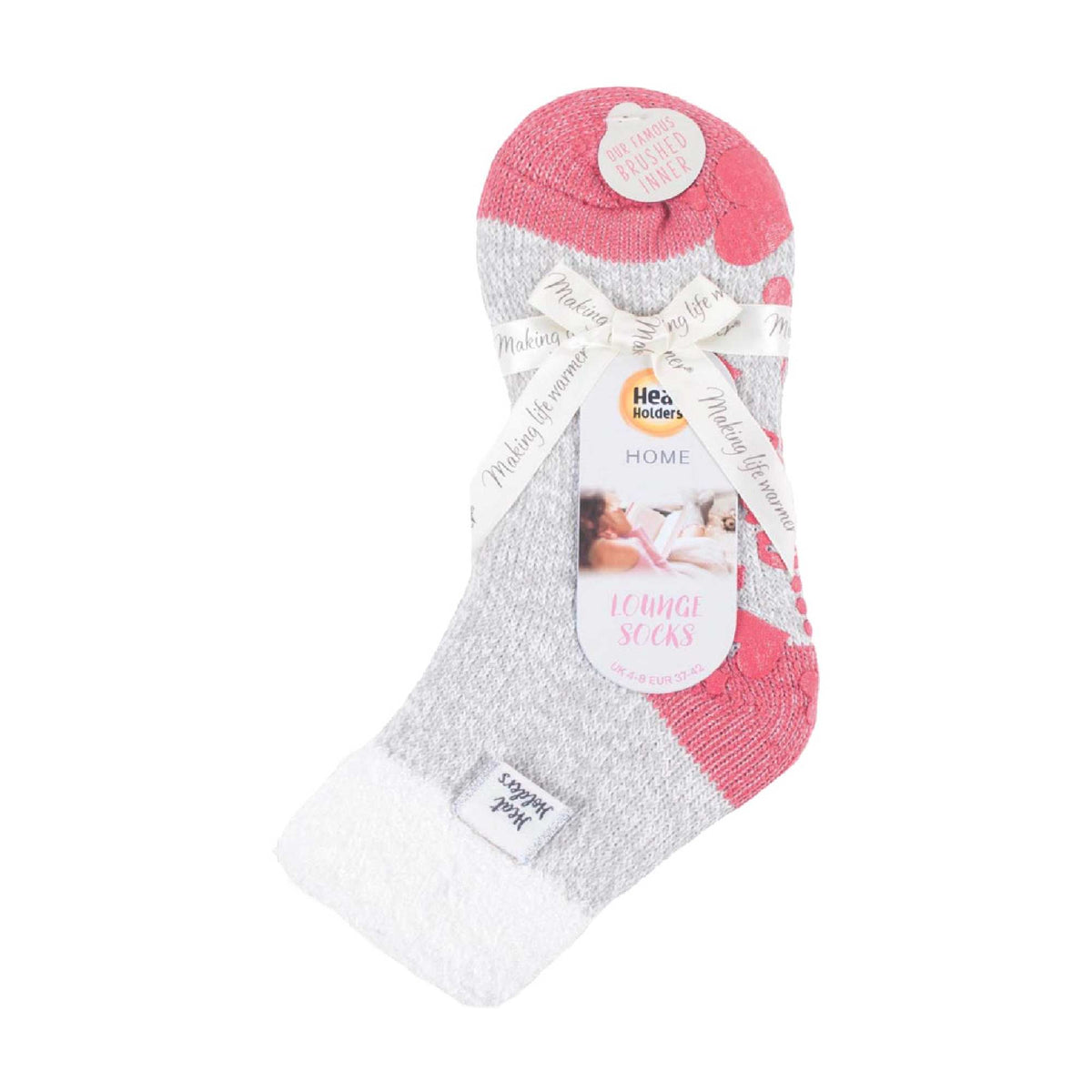 Ladies Cuddly Fluffy Sliper Bed Socks with Feather Top